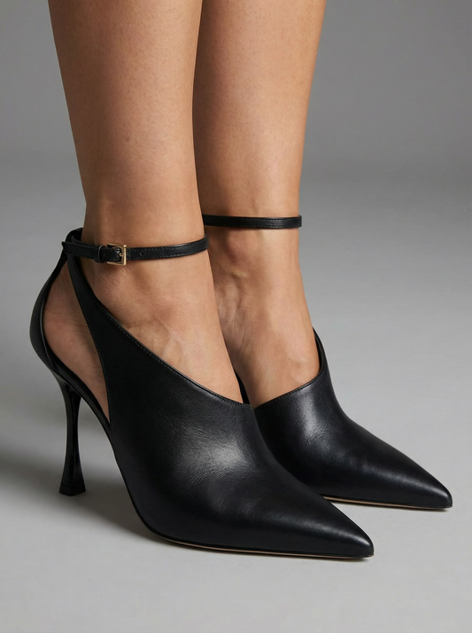 Smeraldo – Pointed Court Shoes with Soft Ankle Strap